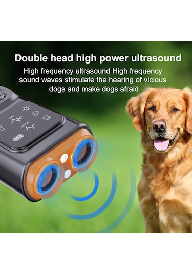 Moveevo Ultrasonik Köpek Havlama Düzenleyici - Led Işıklı, Şarjlı Taşınabilir İç/dış Kullanım