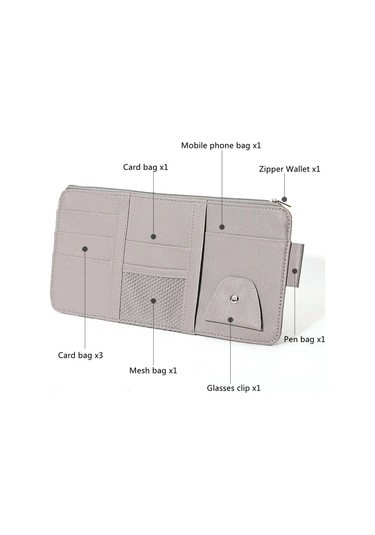 Araba Visor Organizatör Araba Visor Güneş Gözlüğü Tutucu Visor Aksesuarları Kamyonlar Için 1pc Grey
