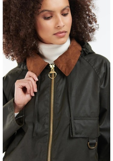 Barbour Highclere Yağlı Ceket Ol71 Olive Yeşil