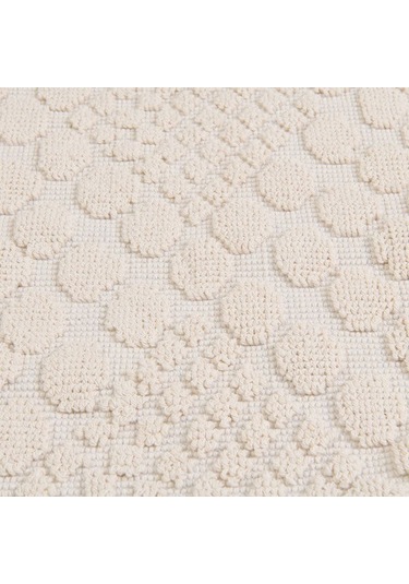 Evidea Soft Kağan 2'li Banyo Paspası - Ekru - 60x100 Cm + 50x60 Cm Ekru