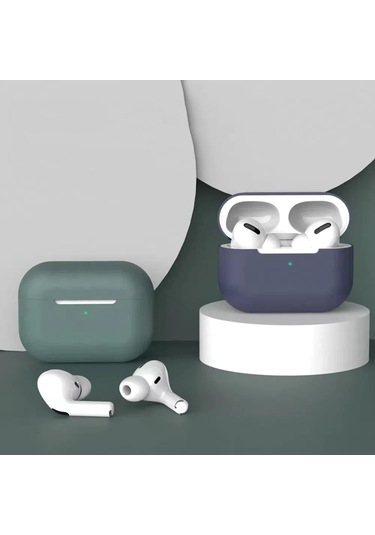 E2m Aırpods Uyumlu 1-2 Kılıf Sense Silikon Turkuaz Turkuaz