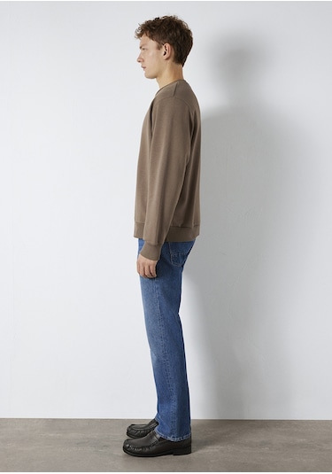 Mavi - Bisiklet Yaka Kahverengi Basic Sweatshirt 0s10276-87875 Kahverengi