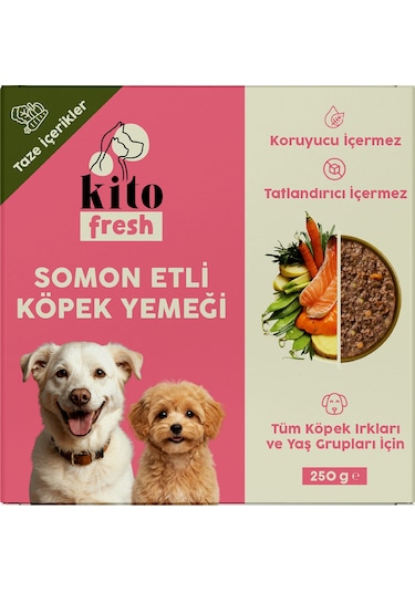 Kito Fresh Somon Etli Taze Yetişkin Köpek Yemeği 250 G