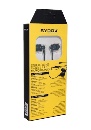 Syrox K13 Mikrofonlu Kulak İçi Kulaklık