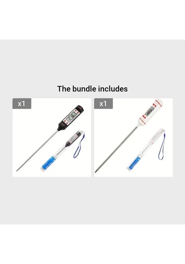 Oldfriend Siyah+beyaz Dijital Et Termometresi Yemek Fırın Barbekü Sıvı Sıcaklık Ölçer