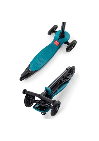 Wellgro Turbo 3 Tekerli Yükseklik Ayarlı Scooter, Yeşil Yeşil