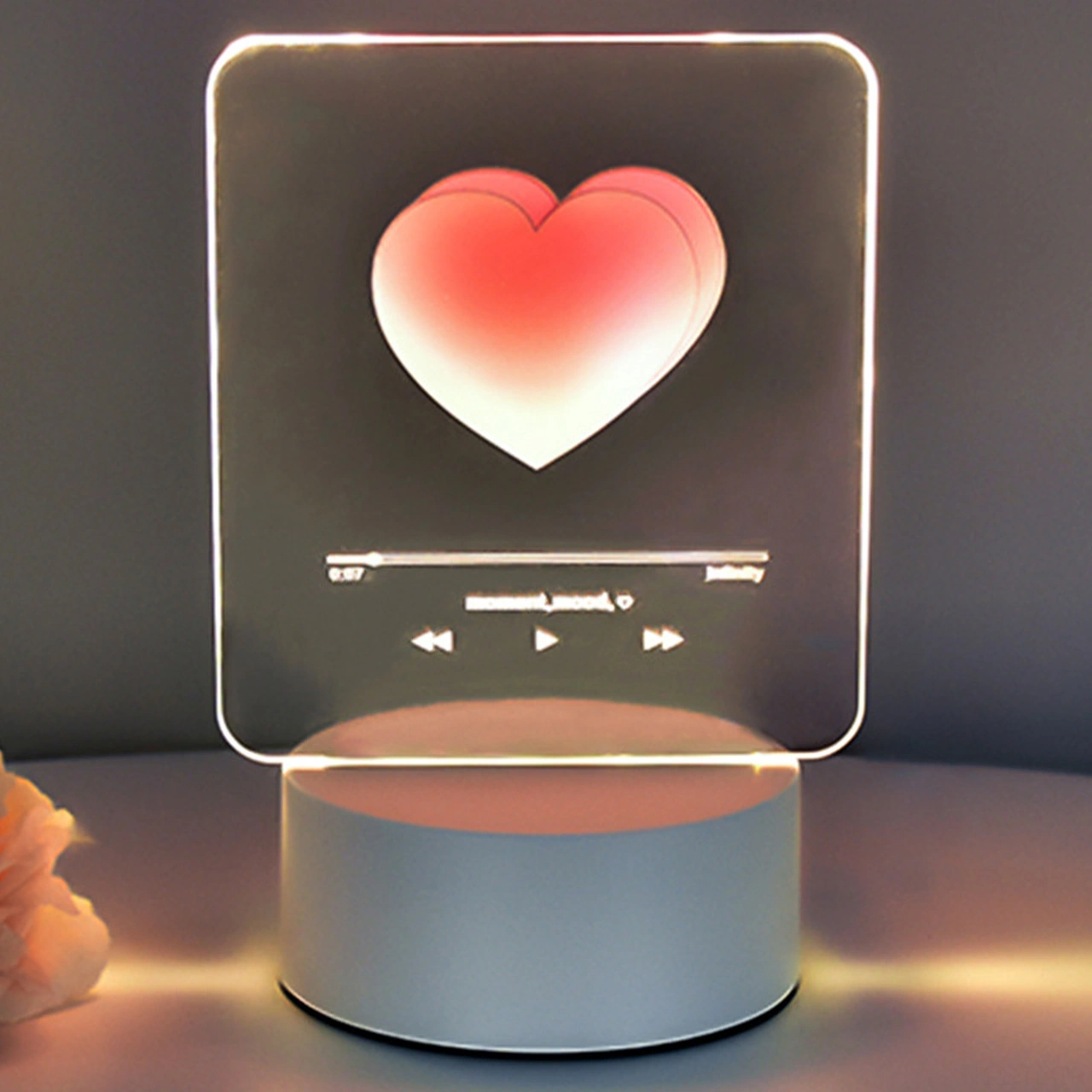 Hombey 3d Led Ambiyans Lambası: Yumuşak Işık, Kreatif Dekor, Ev-çocuk Odası, Enerji Tasarruflu, Usb İle Beslenir Diğer