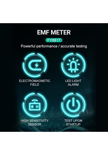 Springsun Fy8817 Taşınabilir Emf Metre - Manyetik Alan Ve Elektromanyetik Radyasyon Ölçer Ev/ofis/dış Mekan