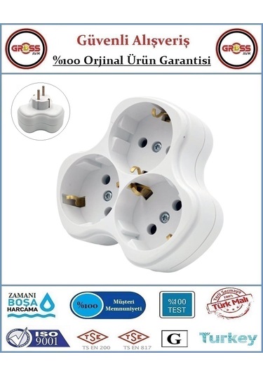 Elbi Üçlü Topraklı Golyat Fiş Priz Golyat
