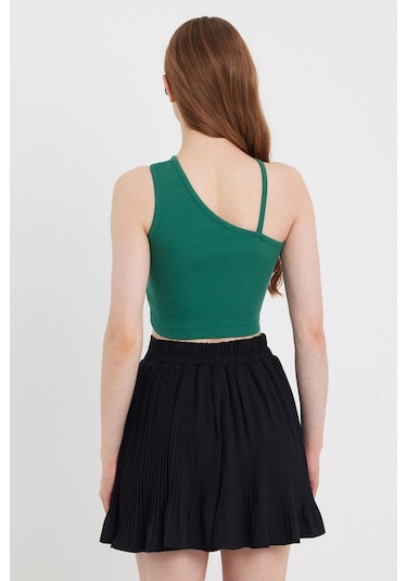 Quhox Kadın Askılı Crop Kaşkorse Yeşil