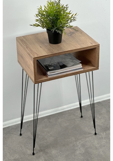 Komodin Raflı Sehpa Ayaklı Dekoratif Sehpa 5089