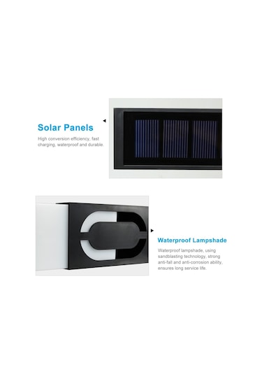 Güneş Enerjili Numaralı Led Işıklı Dijital Bahçe Aydınlatması