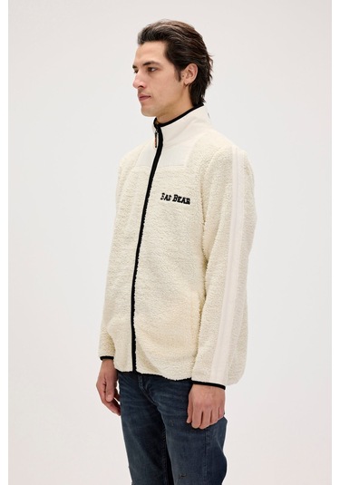 Galvin Beyaz Erkek Full-zip Polar Sweatshirt Beyaz