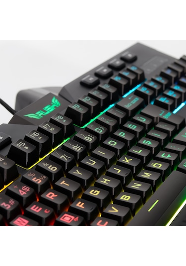 Rush Bomber RK811 RGB Aydınlatmalı Bileklikli Mekanik Hisli Gaming Oyuncu Klavye