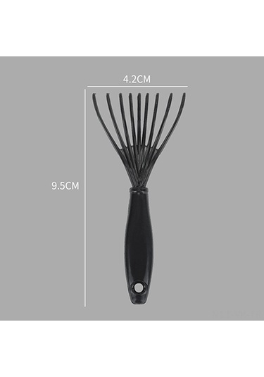 Vkemall Plastik Saç Fırçası Temizleyici - Taşınabilir Saç Teli Temizleme Aleti - Siyah