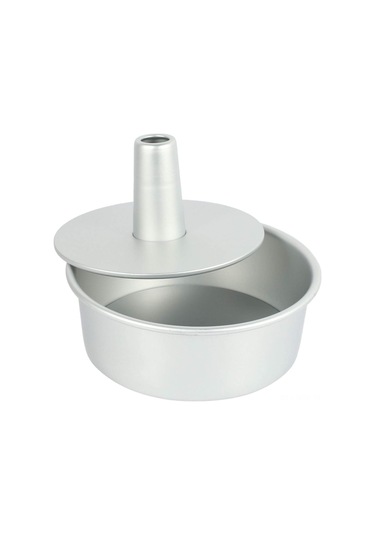 Maiyame 8 İnç Gümüş Renkli Alüminyum Yuvarlak Boş Tahta Kek Kalıbı Tek Parça Gümüş