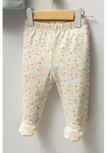 Bebitof %100 Pamuk Sevimli Ay Ve Bulutlar Desenli Bebek 5 Parça Yenidoğan Hastane Çıkışı Zıbın Seti Bbtf.ysl.20223 Yeşil