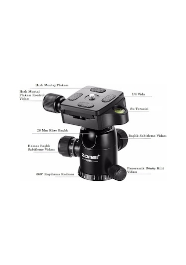 Zomei Q666 Profesyonel Tripod-Yüksek Işçilik Kalitesi