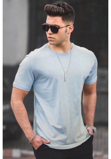 Madmext Madmext Açık Mavi Erkek Tişört 4951-Açık Mavi