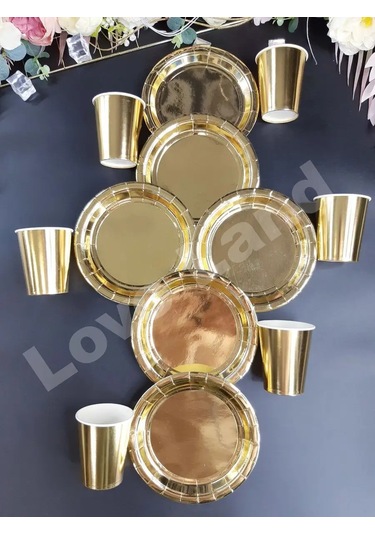 Love Land Tek Kullanımlık Tabak Çanağı 12 Kişilik: 18 Cm Tabaklar, 250 Ml Bardaklar 168209230 Diğer