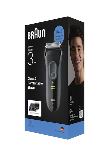 Braun Series 3+ Elektrikli Tıraş Makinesi, Kuru, 3000bt 1 Saat