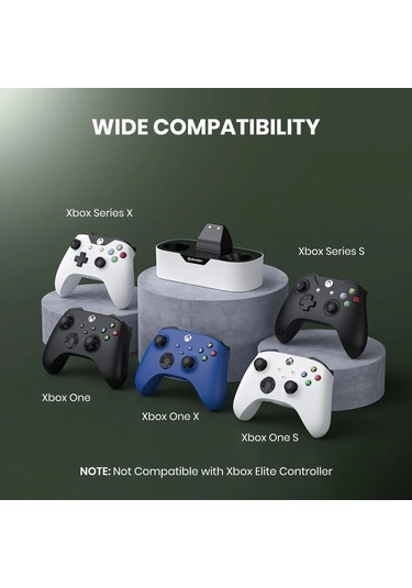 Newdery Xbox Kablosuz Kontrol Cihazları İçin Solo Şarj İstasyonu, Hızlı Şarj Amerika Birleşik Devletleri As Picture
