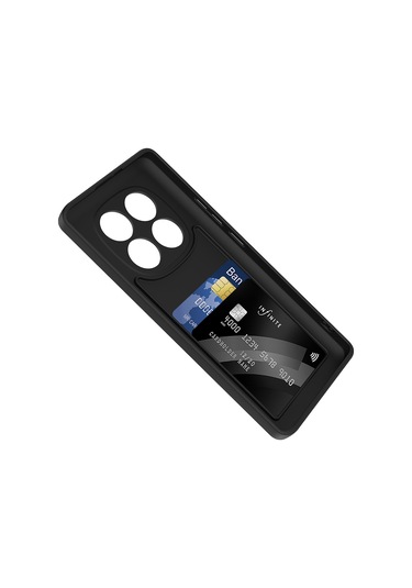 Mobilefix Redmi Note 14 Pro 4g Kılıf Kamera Korumalı Kartlık Hazneli Mbfx Vitra Kapak - Siy Siyah