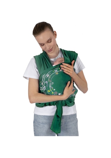 Sevi Bebe Art 562-11 Bebek Taşıma Şalı Yeşil