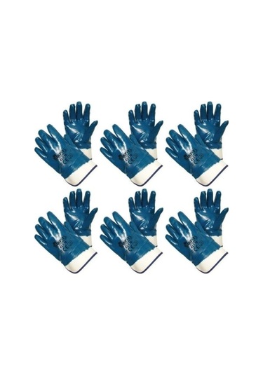 Nalburkent Bay-el El170 Nitril Kaplama İş Eldiveni 10 Beden Petrolcü Sıvacı 6 Çift