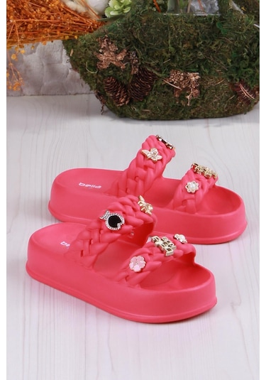 Fort Bella E423 Plaj Deniz Havuz Terliği Hafif Rahat Esnek Kız Çocuk Terlik Narçiçeği