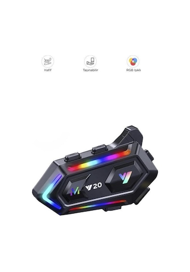 Torima Y20 Siyah Bluetooth Intercom Motosiklet Kulaklığı