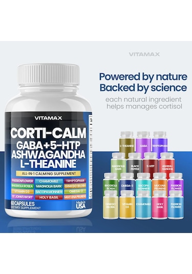 Corti Calm Gaba + 5-htp Ash. L-theanine 60 Kapsül