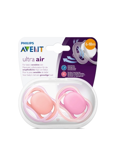 Philips Avent Ultra Air SCF245/22 6-18 Ay Renkli Emzik 2'li Mavi