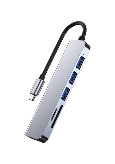 6'sı 1 Arada Tip C - 3 X Usb Bağlantı Noktası + Sd/tf + Hdmı Hub Diğer
