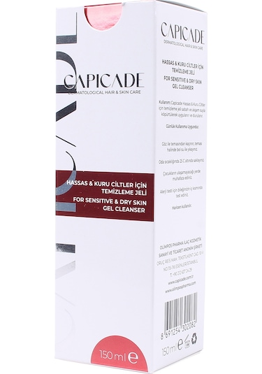 Capicade Hassas ve Kuru Ciltler İçin Temizleme Jeli 150 ML