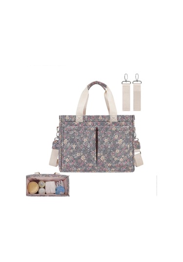 Bebek Bezi Düzenleyici Çanta Geniş Çiçek Çantası, Askılı, Hafif Seyahat Saklama Çantası, Taşınabilir Bebek Bezleri, Islak Mendiller, Oyuncaklar Ve Bebek Ürünleri Saklama Çantaları, Ebeveynler İçin İdeal Diğer