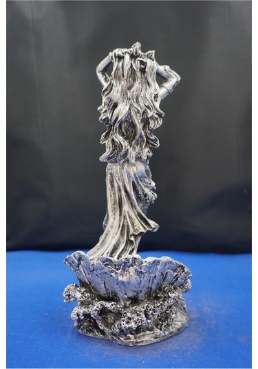 Afrodit Heykel Biblo - 27 Cm Ev Ofis Dekoratif Hediyelik Aksesuar Dekor Gümüş