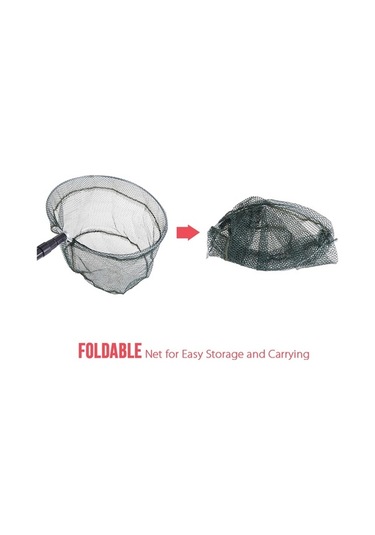 Novahub Teleskopik Olta Ağı - Alüminyum Saplı, Paslanmaz Çelik Ağ 29cm Çap - Yüksek Kalite, Dayanıklı Teleskopik Olta Ağı