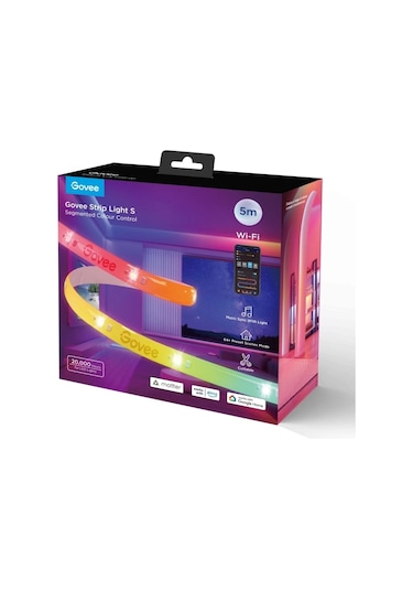 Govee Şerit Işık S Wi-fi Ve Bluetooth Destekli, Alexa Ve Google Assistant Uyumlu H612acd1 Çok Renkli