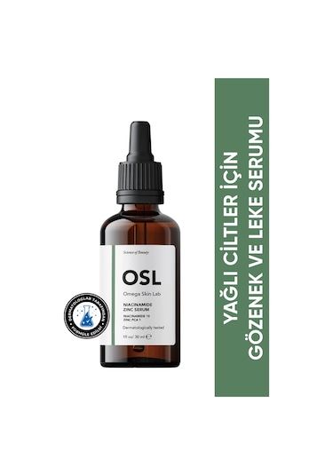 OSL Omega Skin Lab Niacinamide Zinc Yağlı Ciltler İçin Gözenek Ve Leke Serumu 30 ML