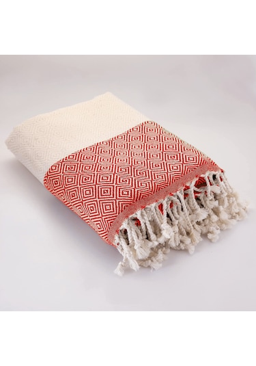Mulberry Ekonomik Peştemal %100 Pamuk Banyo Havlusu Kırmızı