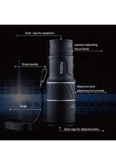 Suofeng 40x Bak4 Prisma Fmc Yeşil Filmi Monoküler, Yüksek Çözünürlük, Işık Geçirimi, El Kayışı, Siyah, Outdoor Etkinlikler İçin Gökyüzü, Kuş, Spor