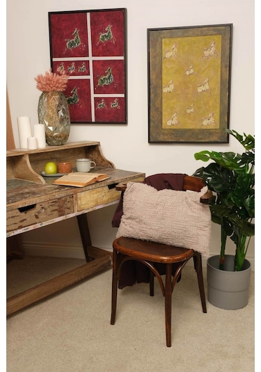 Peraluna Foam Pıllow Şifon Şerit Triko Yastık Kılıfı 60x40 Cm Bej - Bej