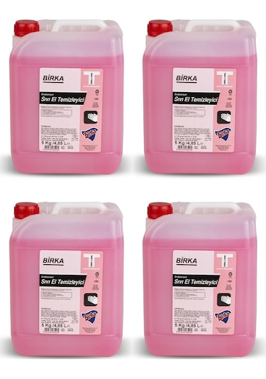 Birka Gül Kokulu Sıvı El Temizleyici 4 x 5 KG