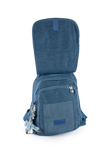 Küçük Boy Krinkıl Günlük Çok Gözlü El Omuz Sırt Çanta Mavi 13-5a Mavi