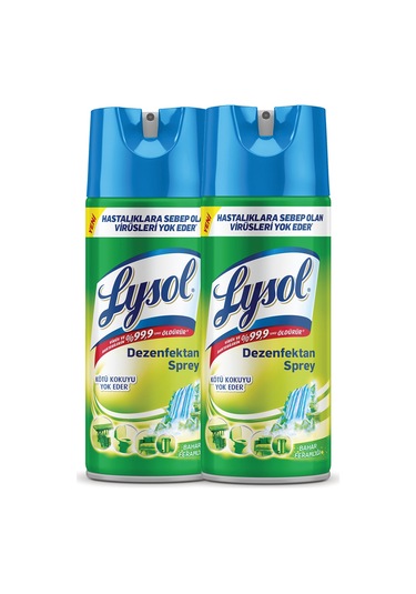 Lysol Dezenfektan Sprey Bahar Ferahlığı 2 x 400 ML