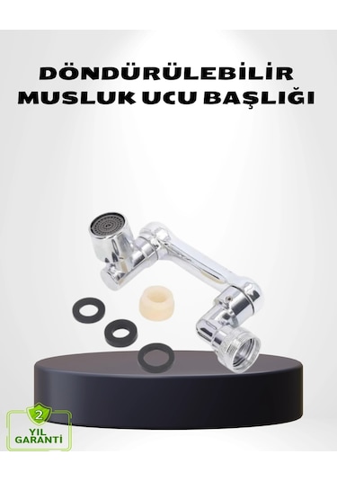 1080 Dönebilen Musluk Ucu Su Tasarruflu, Esnek Ve 360 Çift Eksenli Başlık Kopya