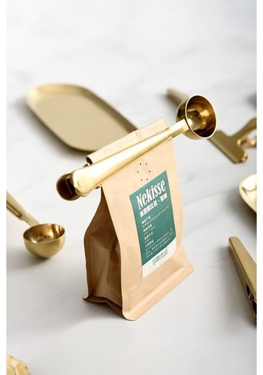 Gold Paslanmaz Çelik Mandallı Ölçü Kaşığı 15 Ml Altın Rengi