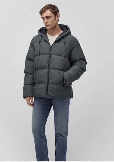 Mavi - Kapüşonlu Yeşil Şişme Mont 0110349-71598 Yeşil