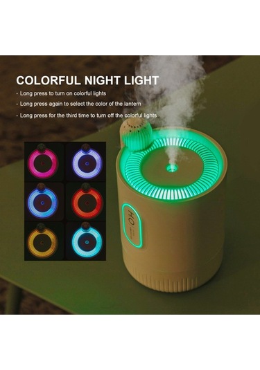 Agoodshop 330ml Renkli Kaktüs Sis Nemlendirici Esans Yağı Difüzörü - Sessiz Ve Otomatik Kapanma - Ev Ve Ofis İçin İdeal